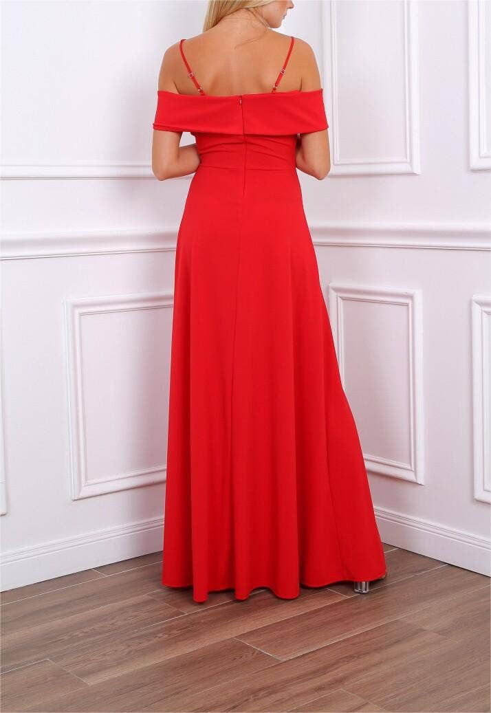 Alice'Desir - Wholesale Gown - Women's - 8892 A-line dress with boat neckline9