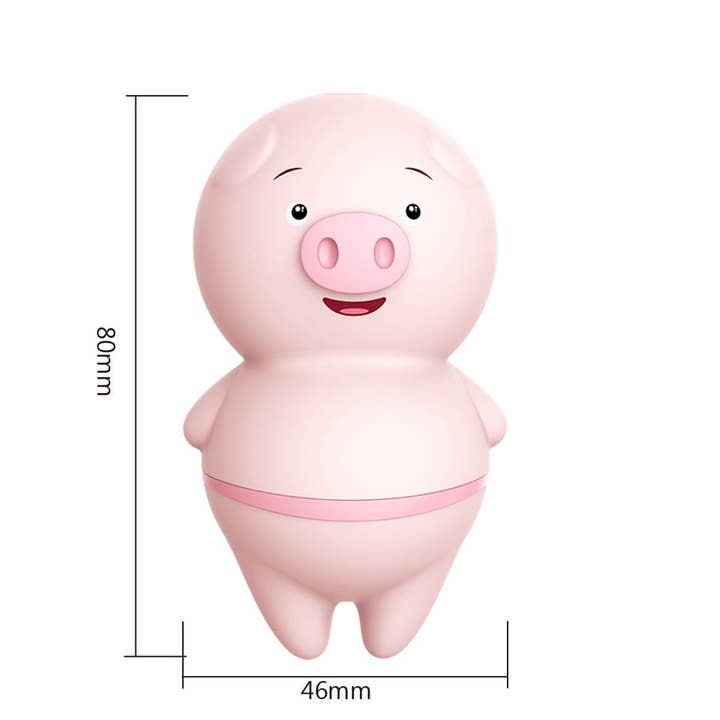 VIGOR - Venta al por mayor Juguetes eróticos - Estimulador de clítoris Cute Pig Rose, vibrador de 6 velocidades