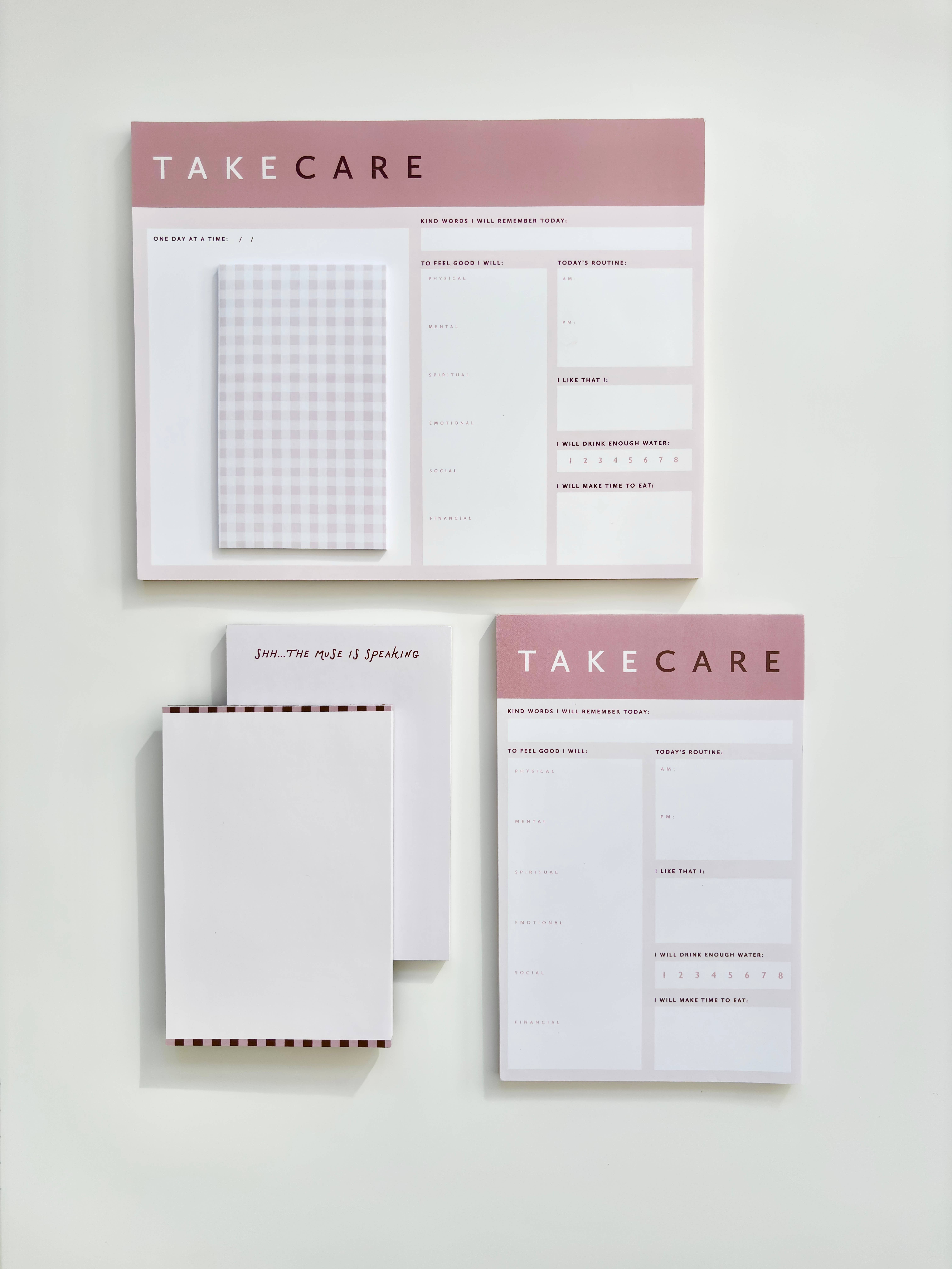 coux coux creative - Wholesale Notepad - Take Care Notepad (Large)1