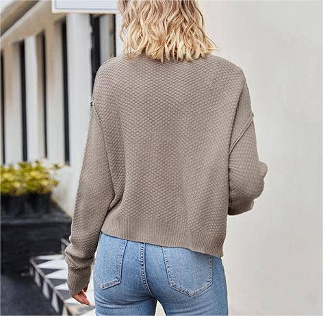 HIDDENBRAND - Wholesale Cardigan - Women's - Vintage Single-Breasted Button-Knit Cardigan8