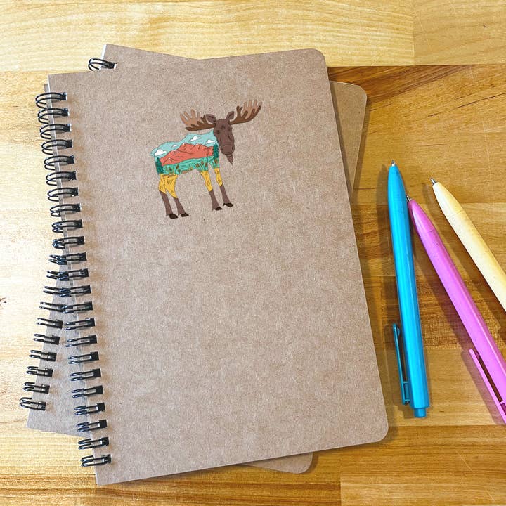 Moose Lake Spiral Notebook for wholesale by KTF Design Co.