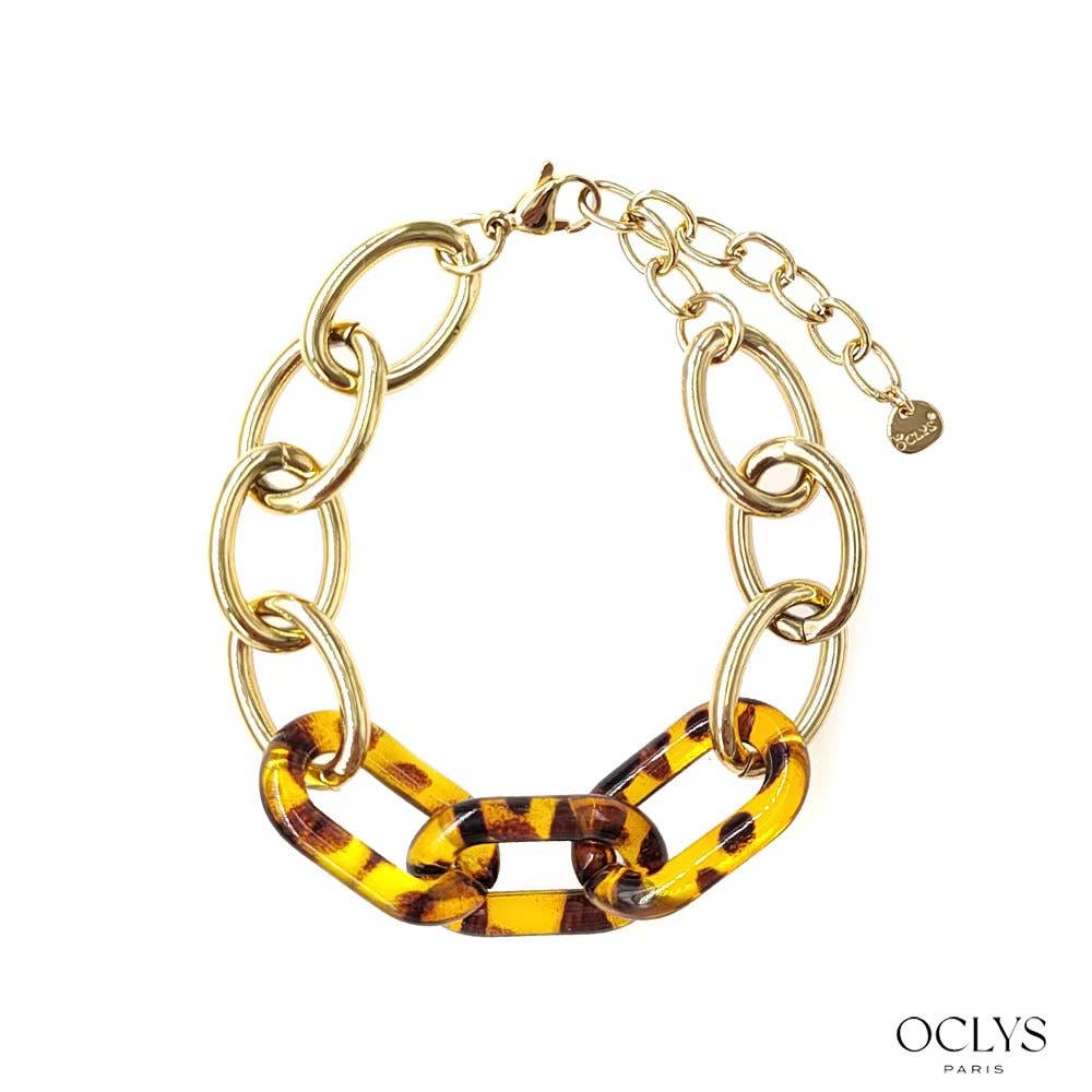Oclys - Wholesale Link & Chain Bracelet - Dada stainless steel leopard chain bracelet2