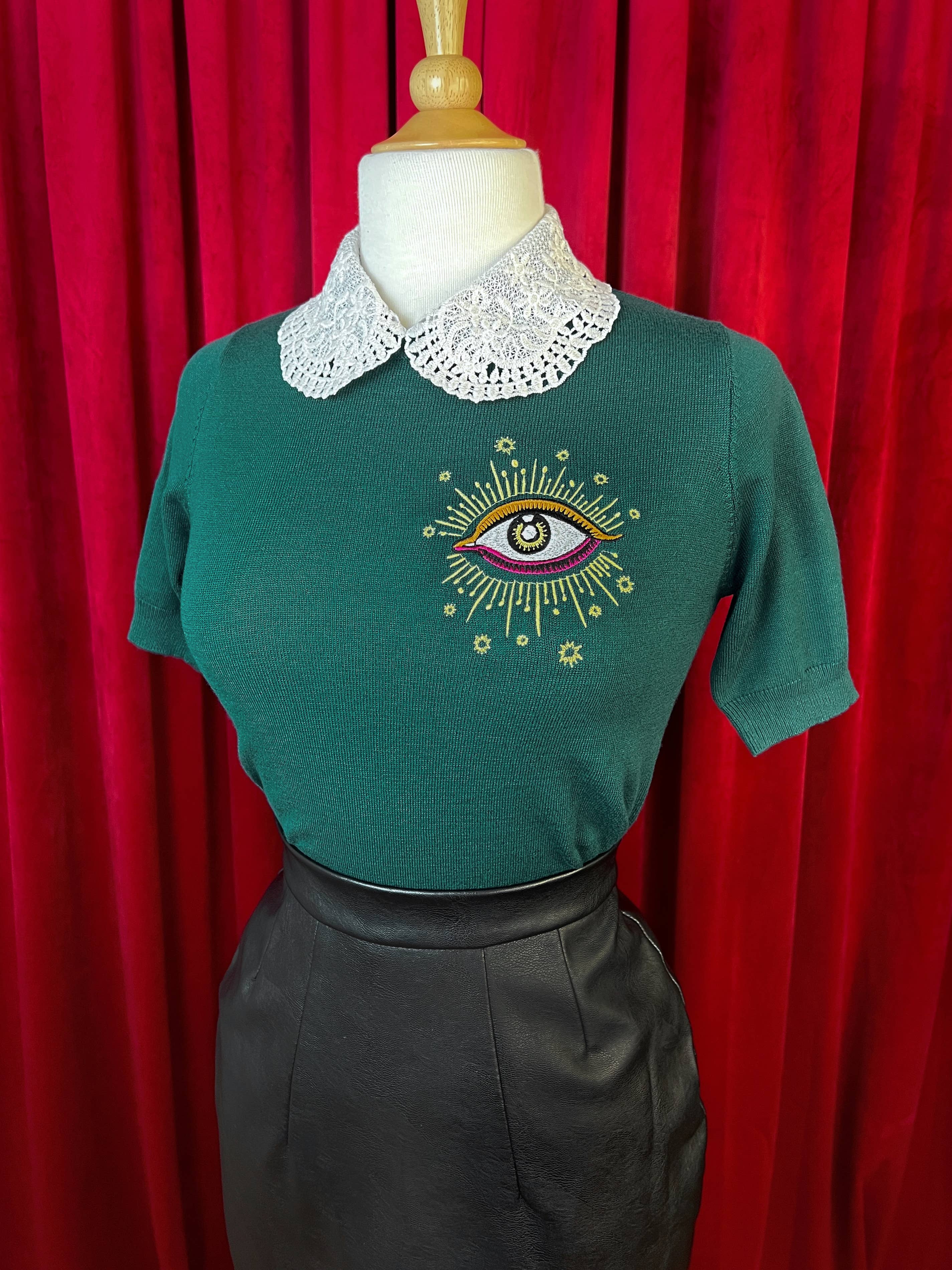 Mischief Made – wholesale Pullovertröja - Dam – Third Eye kortärmad tröja i påfågel