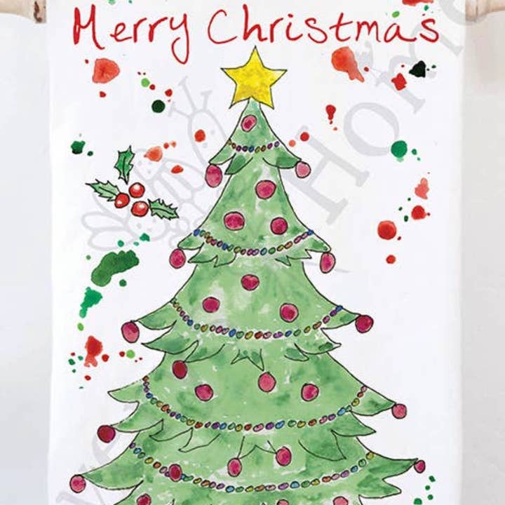 Avery's Home - Wholesale Tea Towel - Christmas Tree Holiday Tea Towel0
