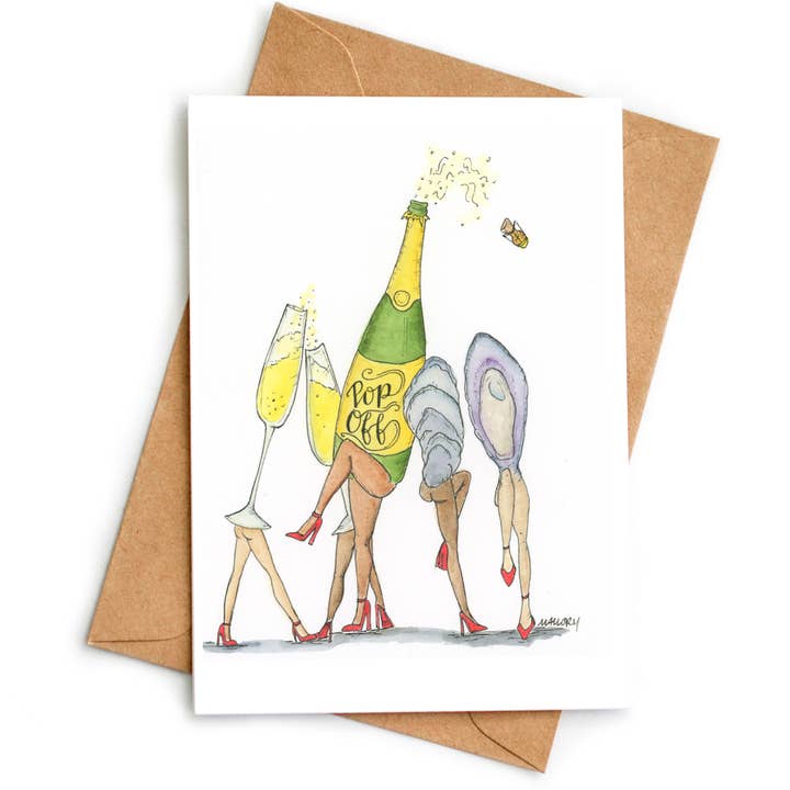 Stem and Soul - Wholesale Congratulations Card - Pop Off Champagne Congratulations Card0
