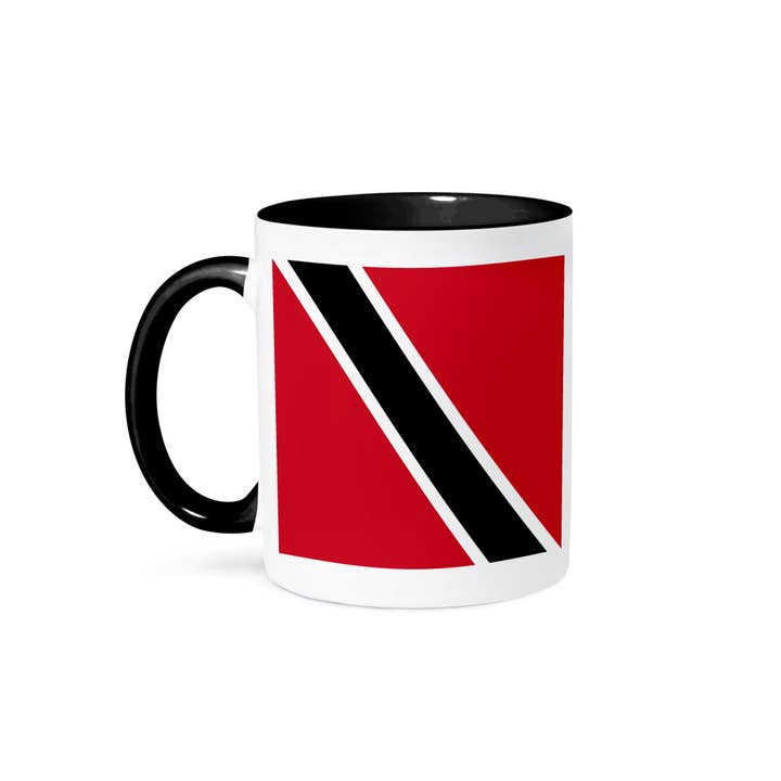 3dRose - Wholesale Coffee Mug - 3dRose, Flag of Trinidad and Tobago - red white black diagonal - The Sun-Sea-Sand Banner - South America, Mug