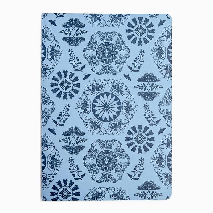 padrão de mariposas Xlarge caderno diário por atacado de Blackbird Letterpress