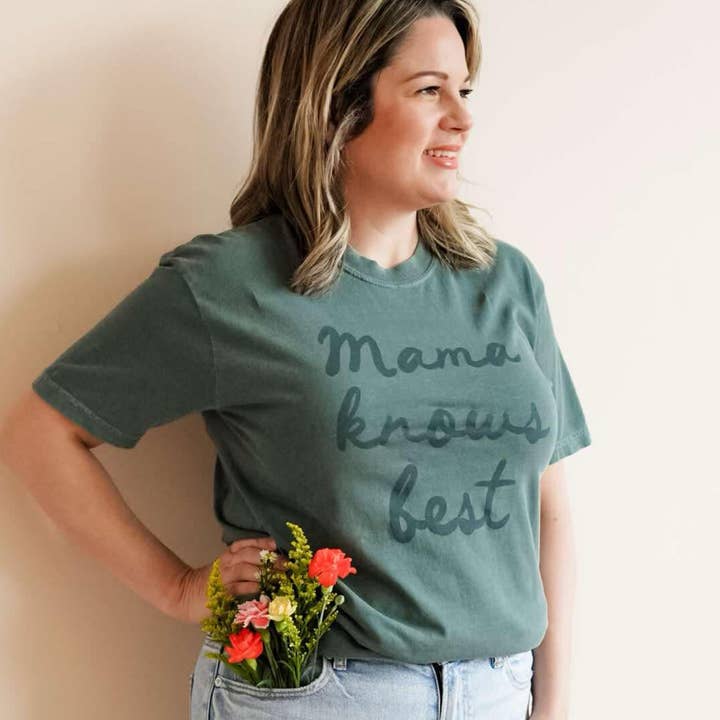 Mama Knows Best Graphic T Shirt, Mother's Day Tee, Mom for wholesale by Mugsby