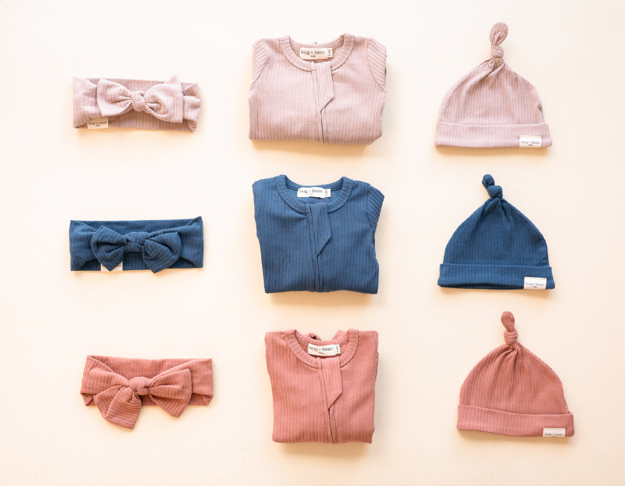 bug + bean kids - Wholesale Jumpsuit - Baby - Organic Cotton Ribbed Footie - Terracotta3