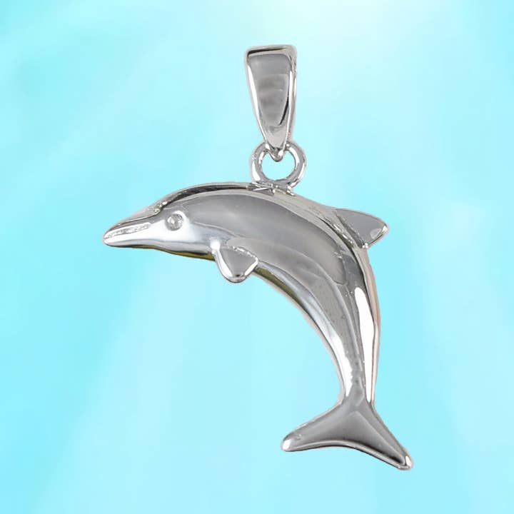 Hawaiiansk delfinhänge, hänge med delfin i sterlingsilver, hawaiianskt smycke, jul- årsdag- födelsedagspresent till mamma för wholesale av Paradise Treasures Jewelry