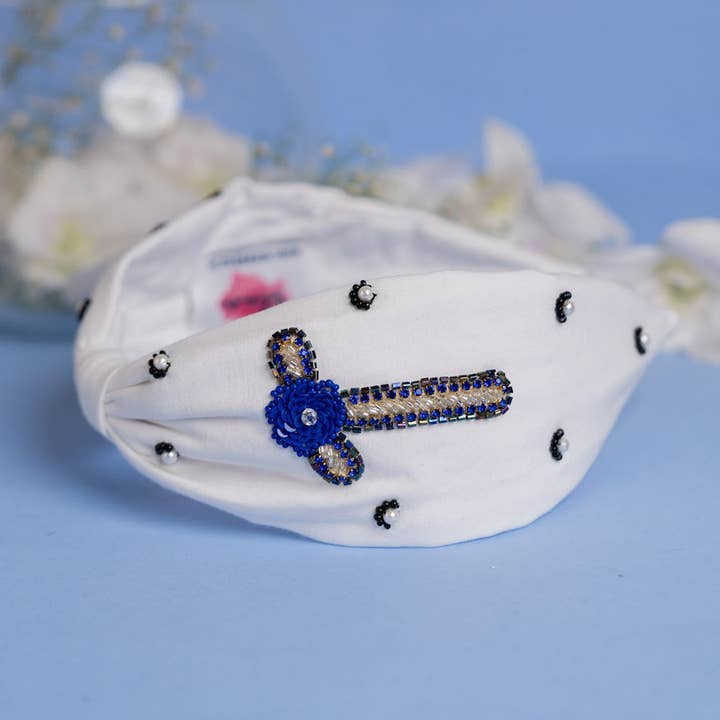 Bandeau brodé Betty Cooper Iniziale en blanc - T pour la vente par Elaa