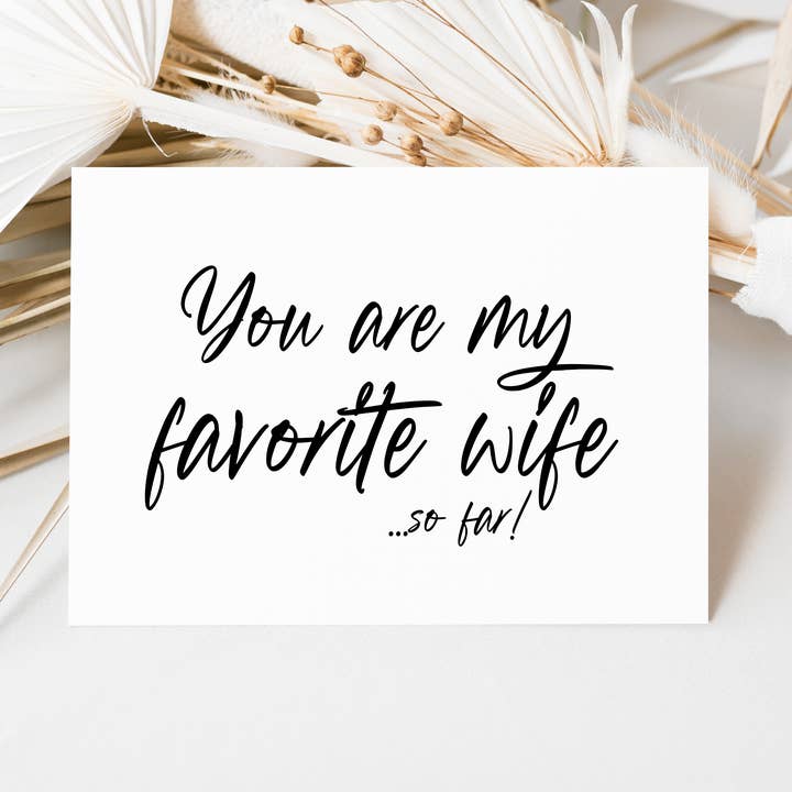 Anniversary Card for Favourite Wife, Funny Card From Husband for wholesale by Coco Press