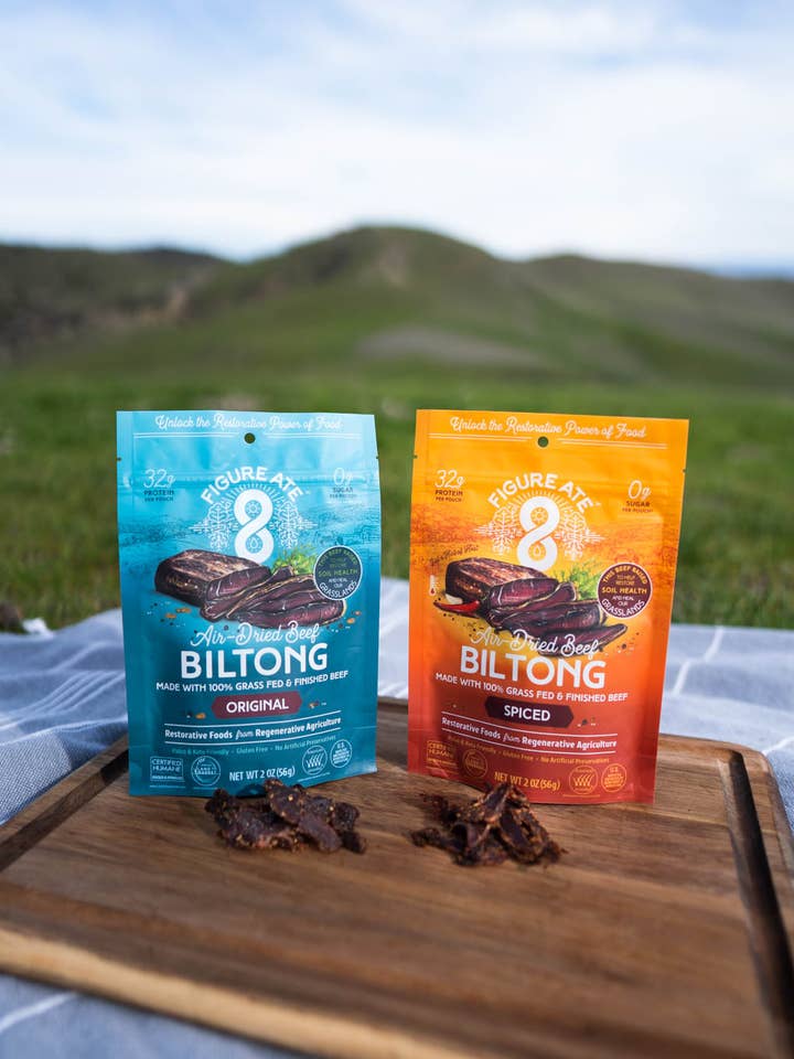 Regeneratively-Sourced Beef Biltong for wholesale by Figure Ate