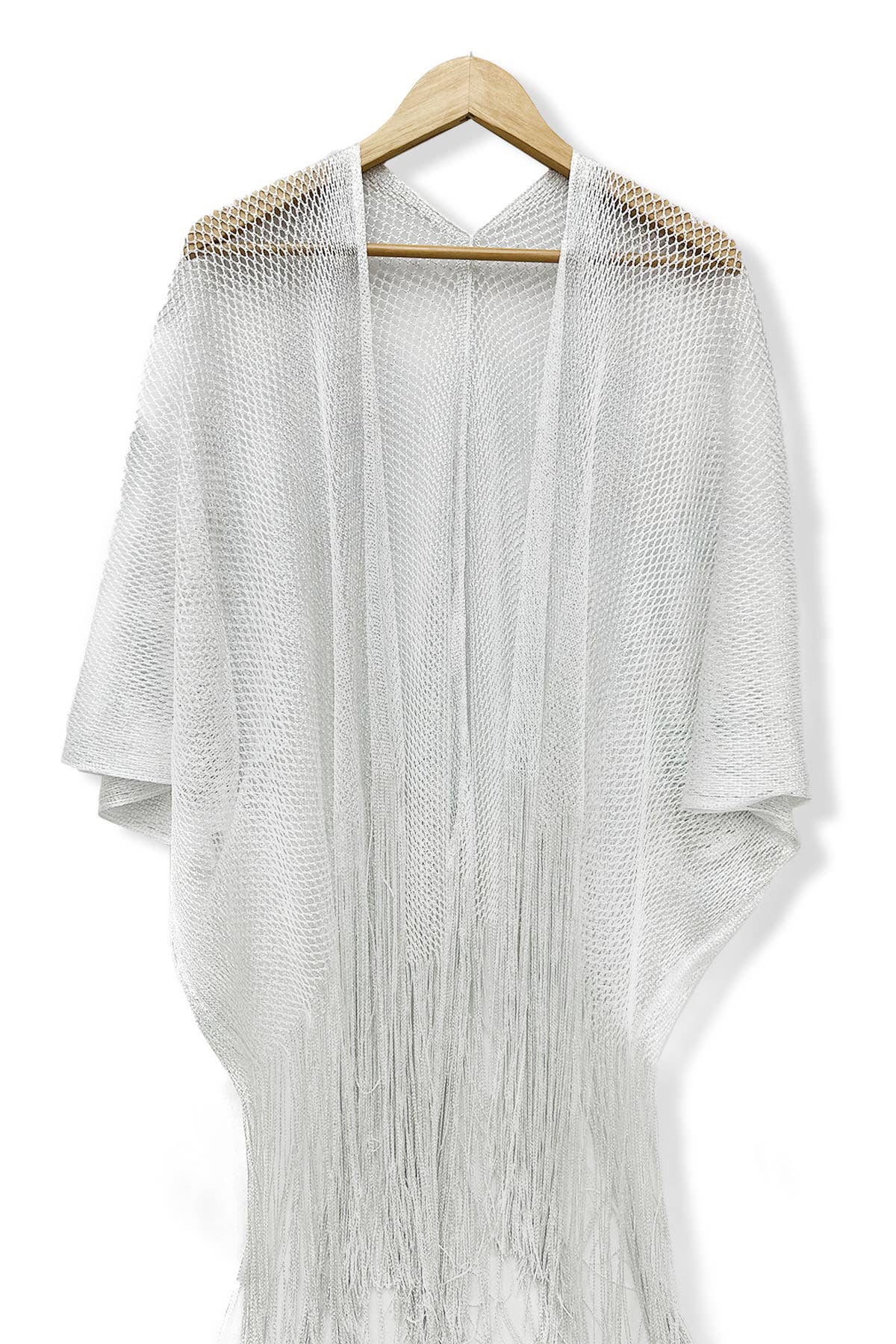 Belle Com'Elle - Wholesale Swim Cover Up - Women's - Shiny Mesh Beach Poncho / PL259335