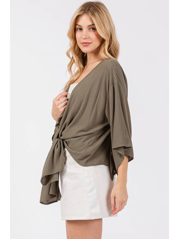 Final Touch - Wholesale Kimono - Women's - Solid Kimono Cardigan - VNC16437C6