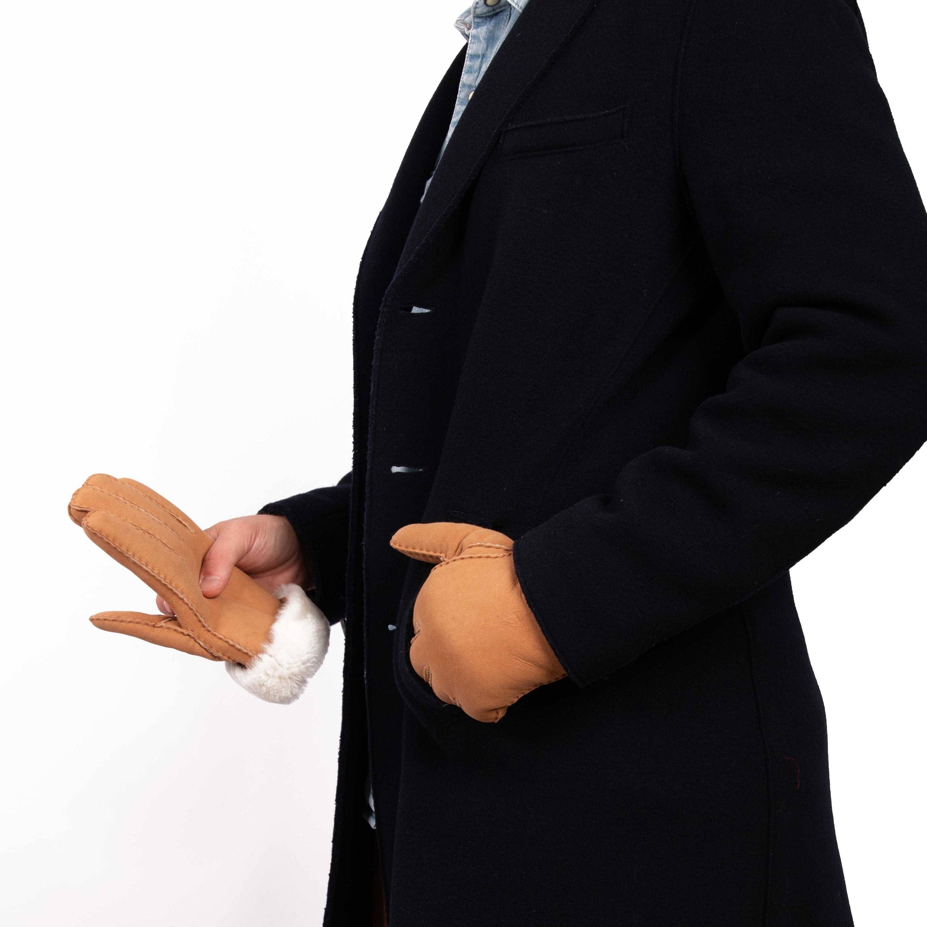 Hand Gewand HG GmbH – Luvas - Unissexo por atacado – adam - luva clássica em pele de ovelha merino5