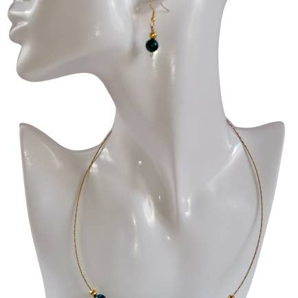 Conjunto de olho de tigre azul por atacado de Blue Moon Bijoux