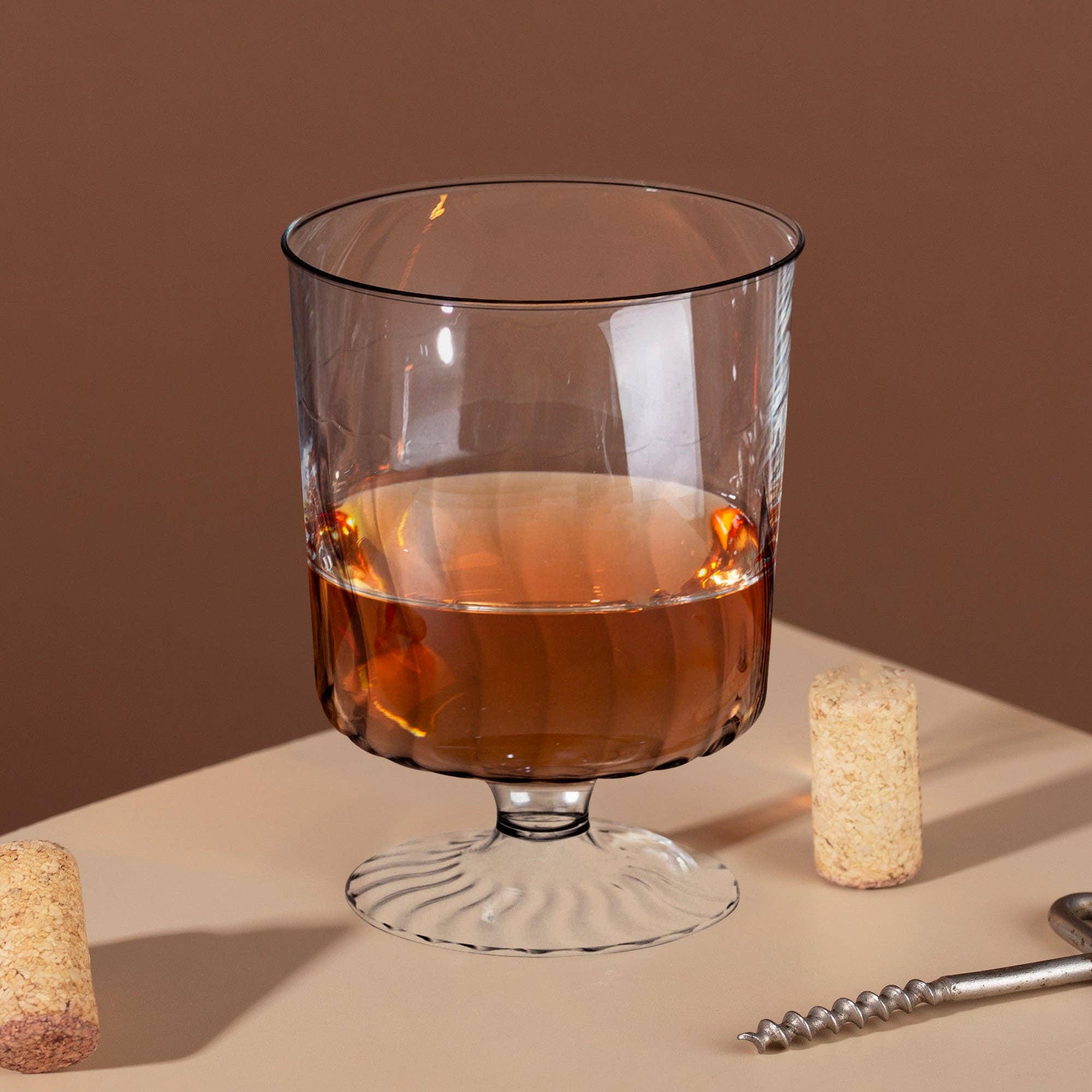 Smarty had a Party – Copo de vinho por atacado – 8 taças de vinho em plástico transparente com pé - 10 unid.9