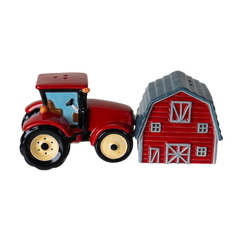 Pacific Trading - Wholesale Salt & pepper shaker set - Tractor & Barn Salt and Pepper Shaker Set3