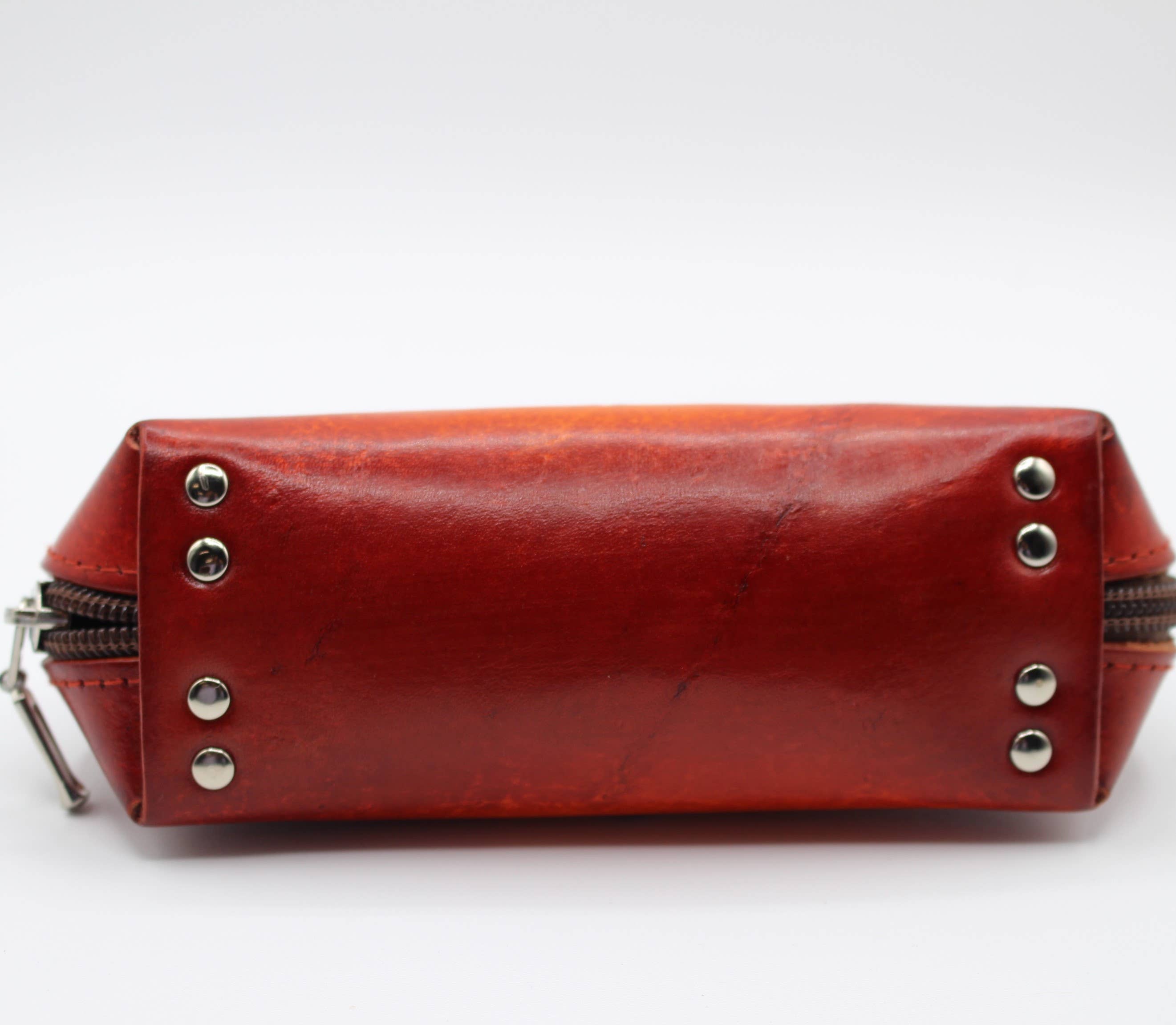 Sunflower Handmade leather inc - Vente Étui et rangement pour lunettes – femme - lunettes de soleil en cuir étui à cosmétiques fleur d'hibiscus2