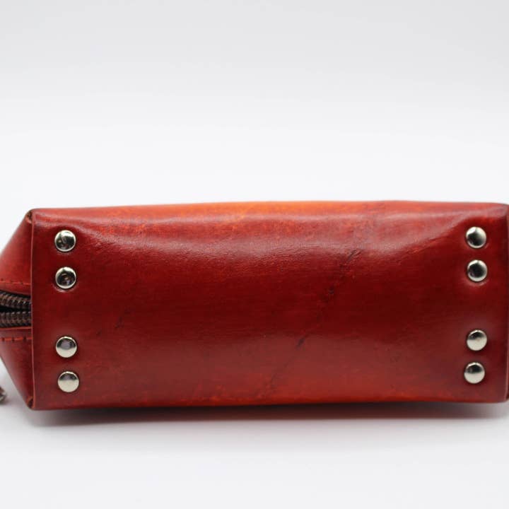 Sunflower Handmade leather inc - Vente Étui et rangement pour lunettes – femme - lunettes de soleil en cuir étui à cosmétiques fleur d'hibiscus2