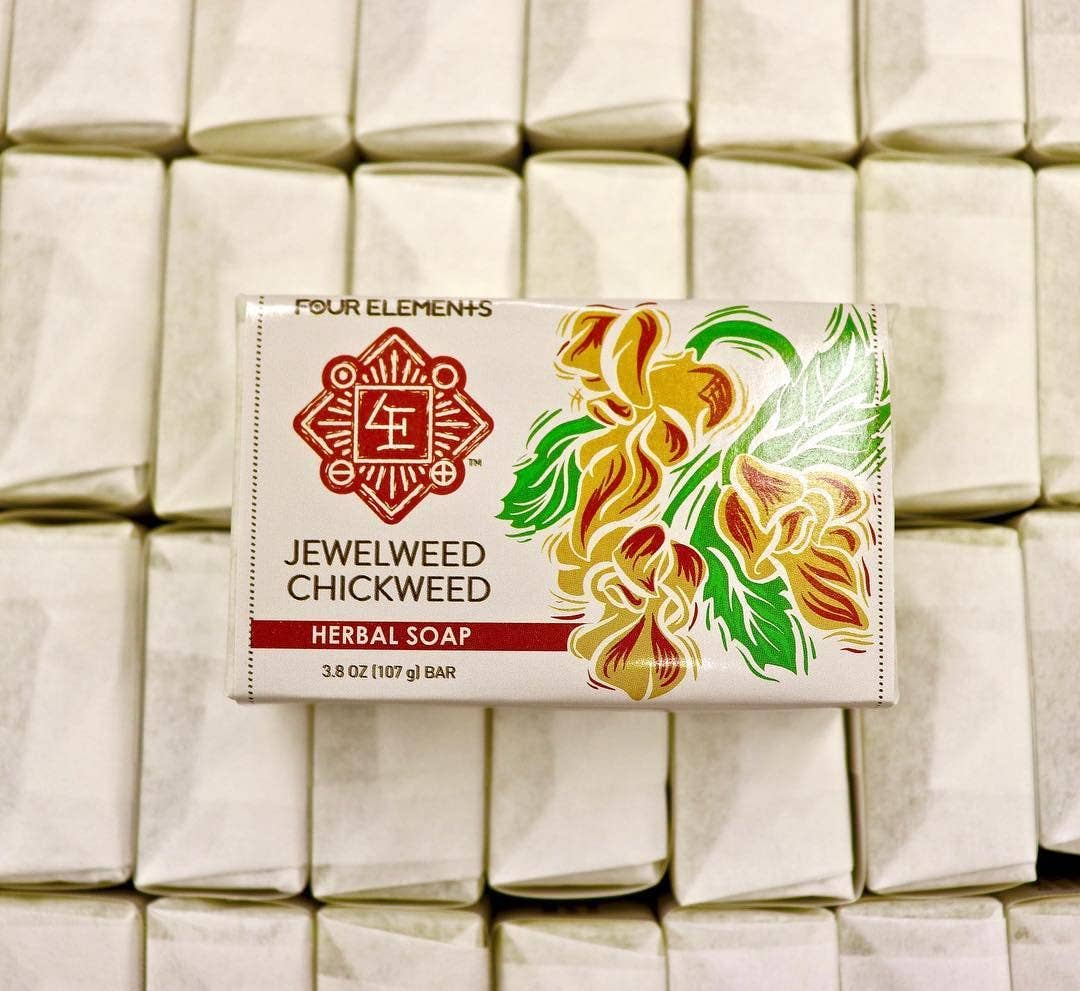 Four Elements Organic Herbals - Wholesale Bar Soap - Jewelweed Chickweed Soap - 3.8 oz3