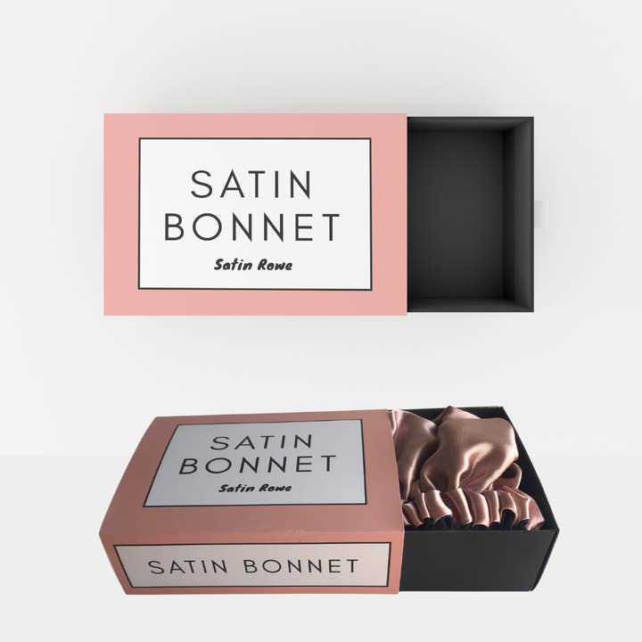 Satin Rowe - Wholesale Showercap - Satin Bonnet - Black3