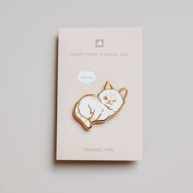 Thousand Skies - Wholesale Lapel Pin/Button - Enamel Pin - Flame Point Siamese Cat