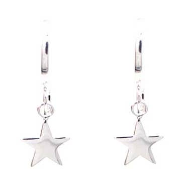 STAR DROP HUGGIE ER SILVER for wholesale by Fabienne