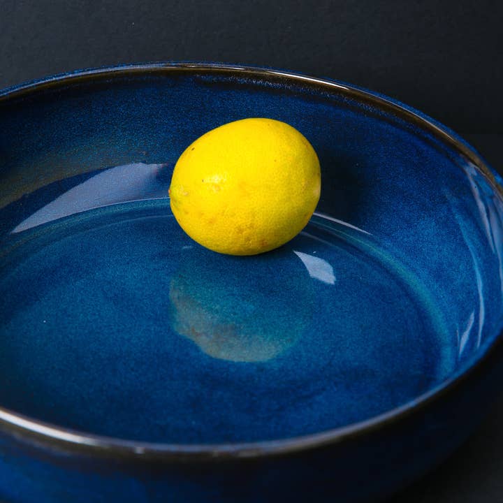 GHARYAN Stoneware & Olive Wood Tableware | Canada - Wholesale Serveerschaal - Steengoed Ondiepe Serveerschaal | Ewa 60 oz17