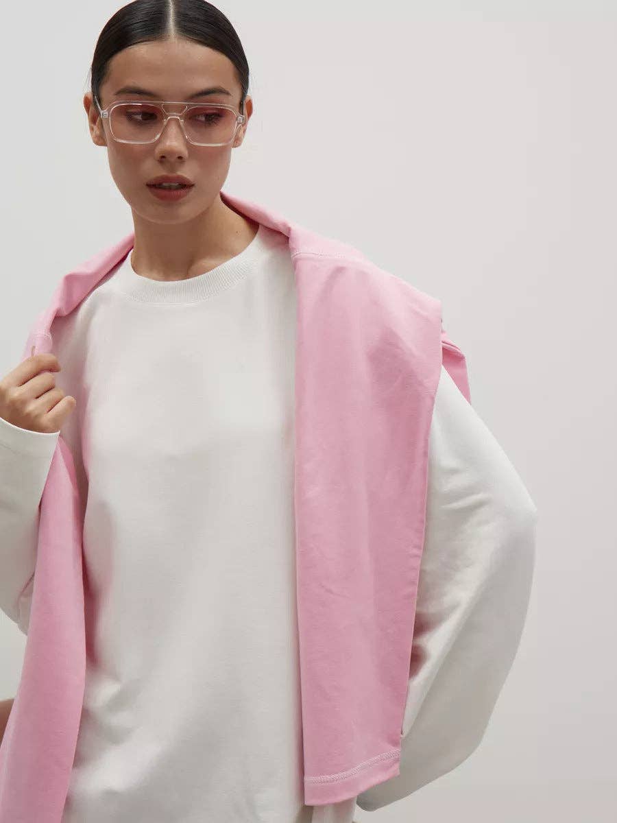 Suhkasana – wholesale T-shirt – women's – Heavyweight Cotton Long Sleeve Crewneck Oversized T Shirt10