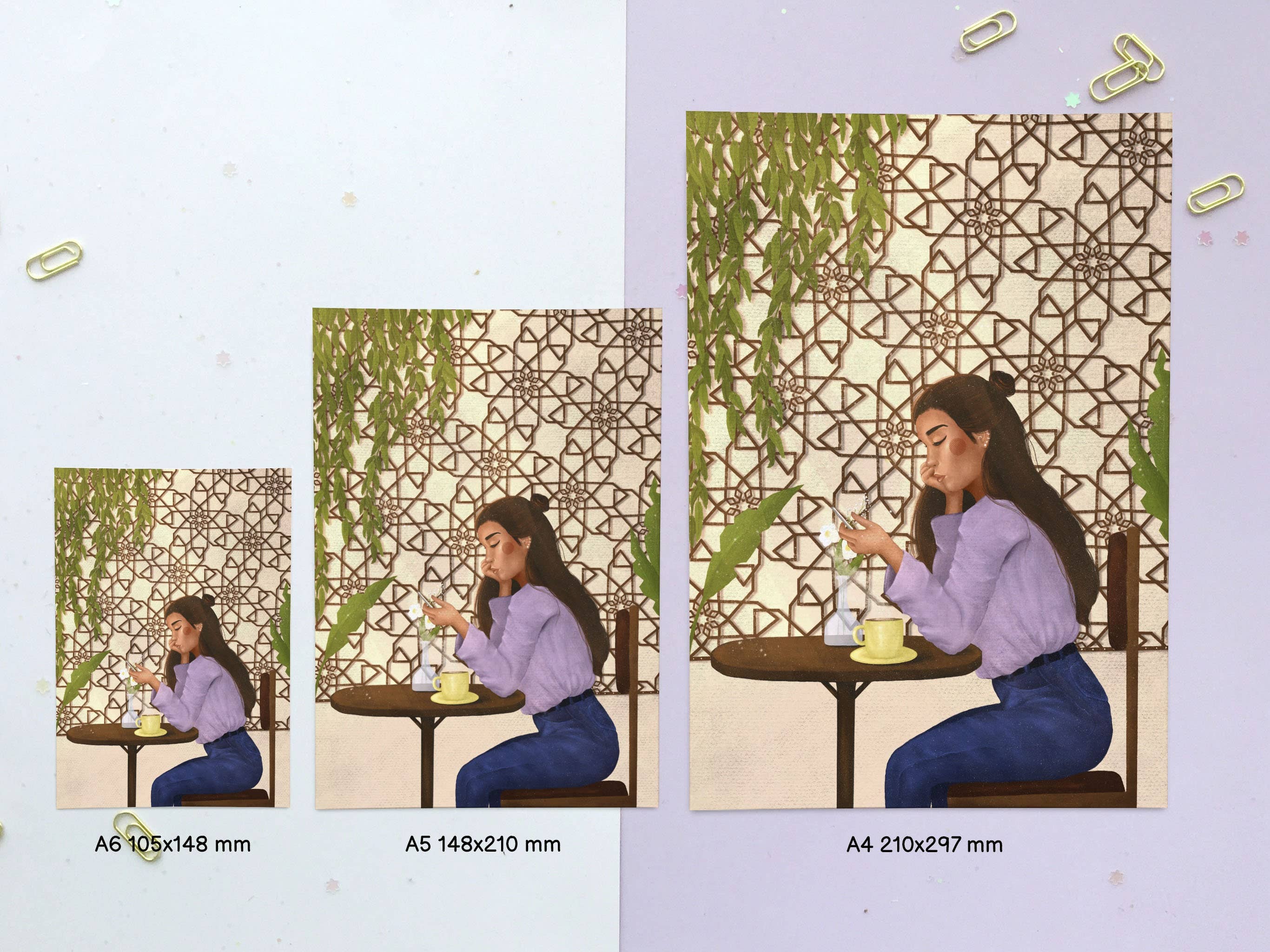 Jino's Art – Großhandel Kunstdruck – Kunstprint Cozy Cafe – Wanddeko für Zuhause3