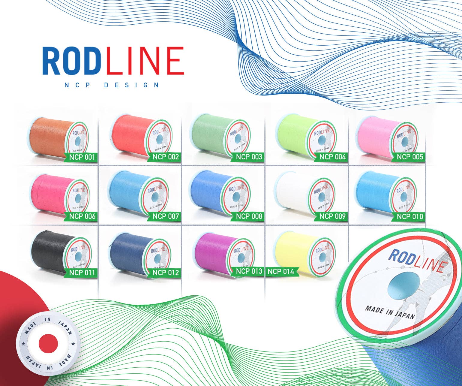 CILROD - Wholesale Thread - RodLine ColorFast Rod Winding Thread Binding Thread - Size B (100 Yds)10