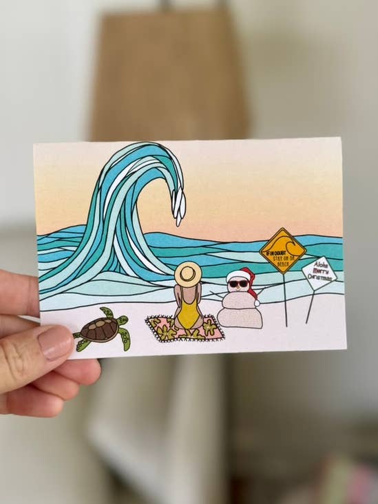 Carte de Noël : En cas de doute, ne sortez pas. pour la vente par Sierra Rehrer Designs