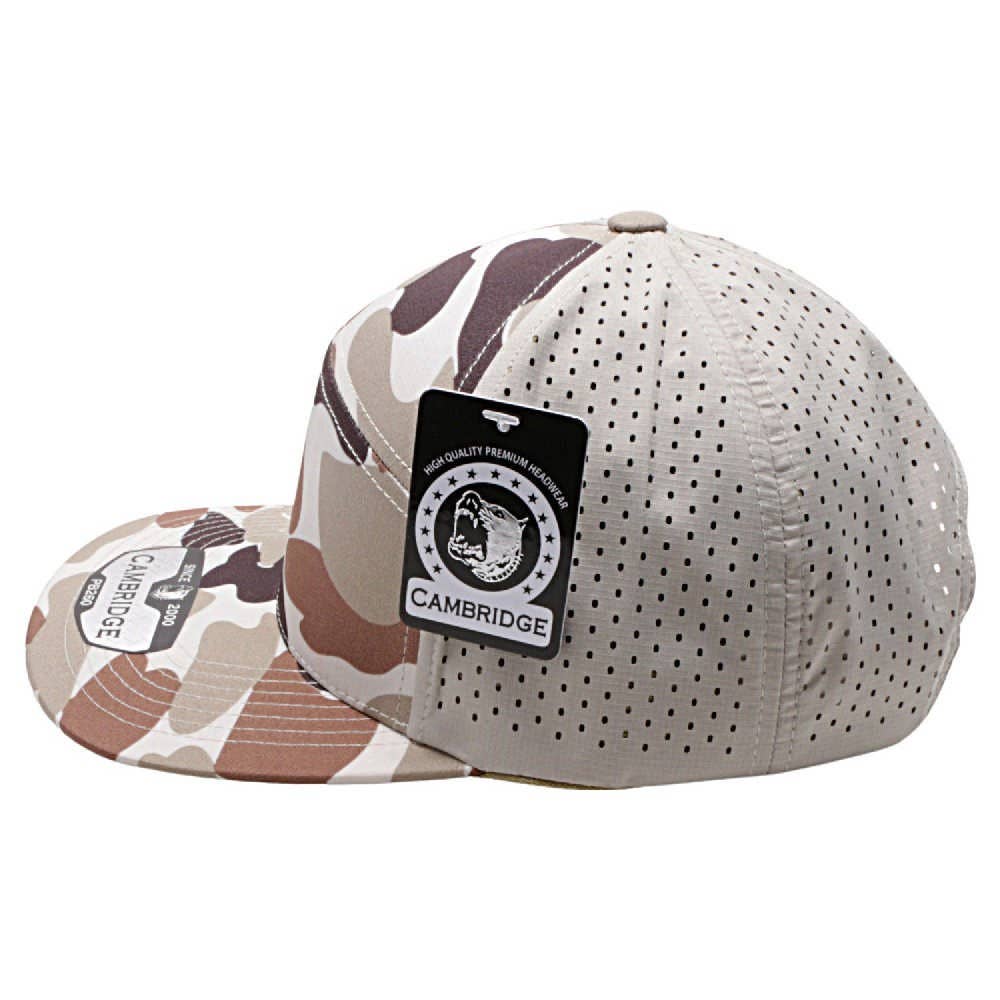 DOBBI – wholesale Truckerkeps – Unisex – Cambridge glansiga camo camper perforerad snapback-keps11