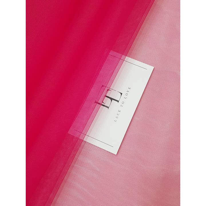 Lace To Love - Wholesale Craft Supplies - Bright Pink Delicate Tulle Fabric 59' Wide TK95254