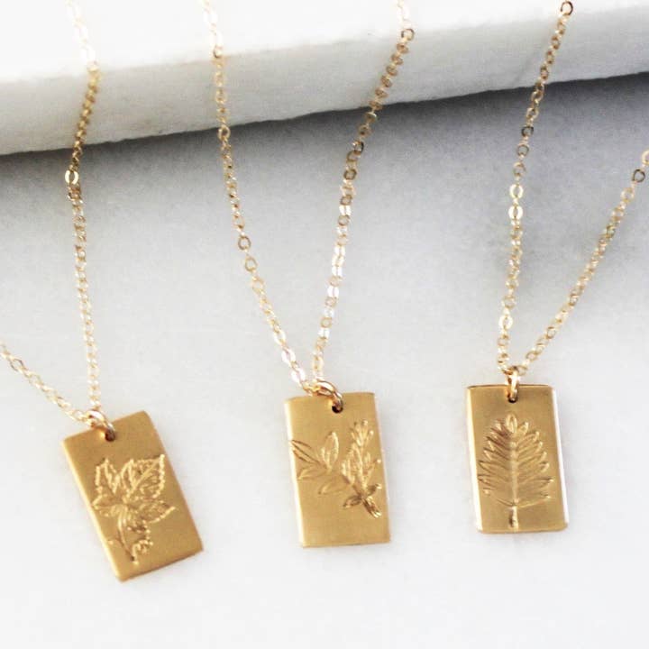 The Silver Wren - Wholesale Pendant/Charm Necklace - Birth Month Leaf Necklace