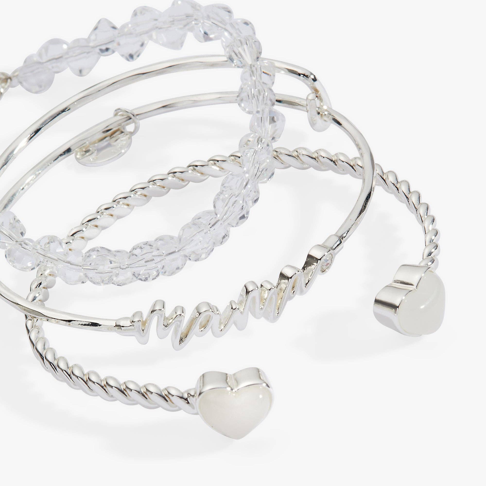 Alex and Ani - Vente Parures de bijoux - Ensemble de 3 bracelets en argent perlés "Mama"1