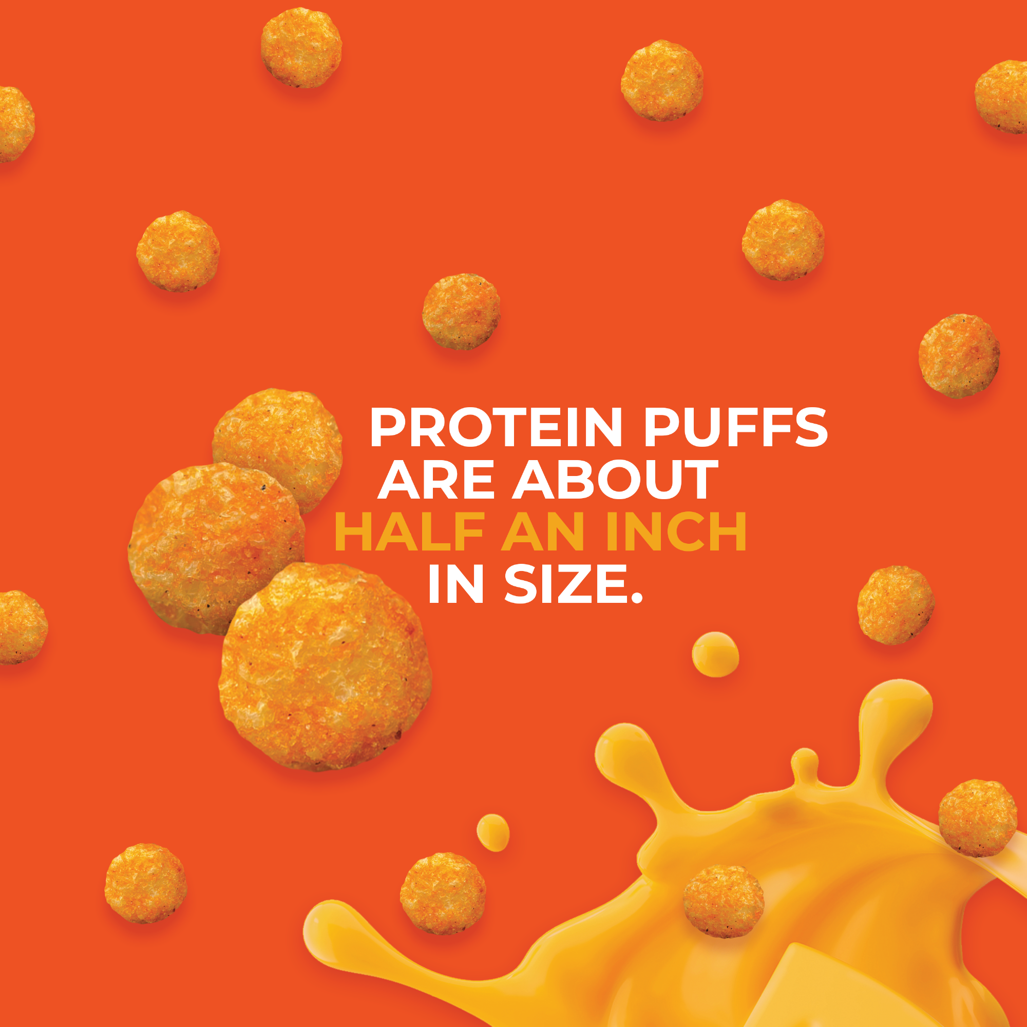 Twin Peaks Ingredients - Wholesale Puffed Snack - Protein Puffs - Nacho Cheese  2.1 oz (60g)6