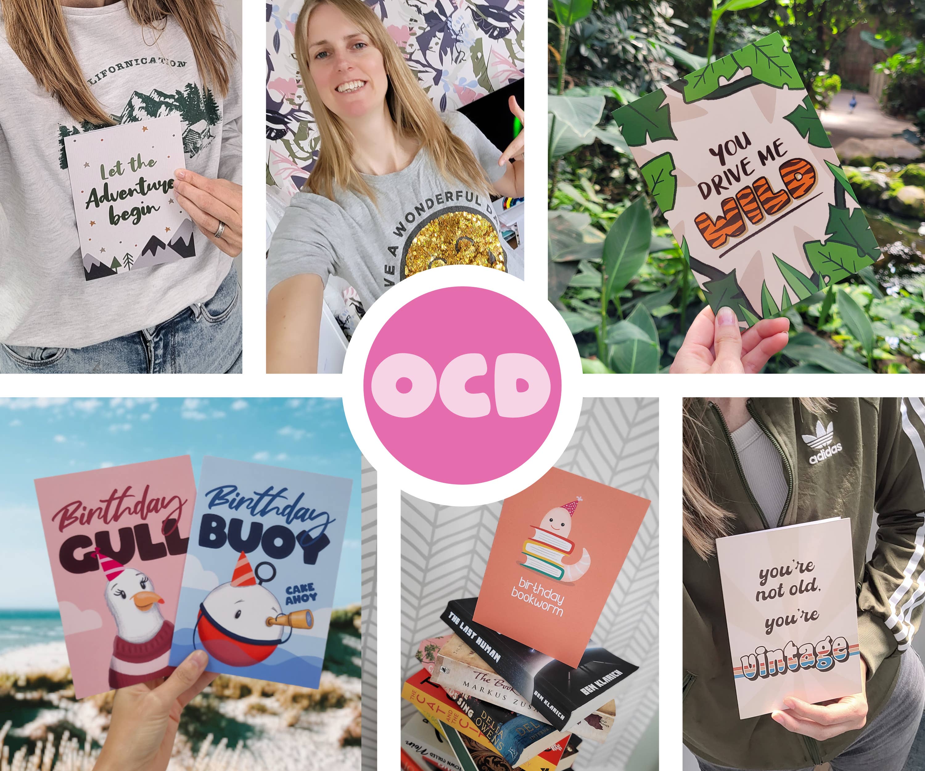 OCD Greeting Cards - Wholesale Birthday Card - Vintage Birthday Card - Funny Retro 60s, 70s Greeting Cards4