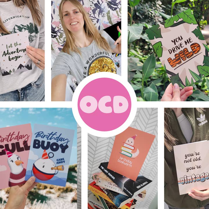 OCD Greeting Cards - Wholesale Birthday Card - Vintage Birthday Card - Funny Retro 60s, 70s Greeting Cards4