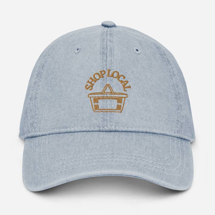 Shop Local - Bonnet en jean pour la vente par Julie Annette Studios