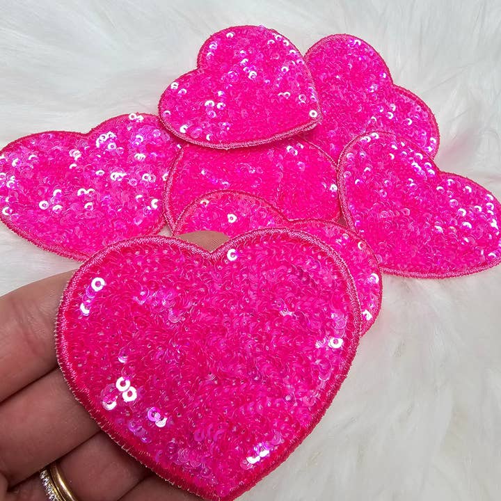 Scratch Decor - Wholesale Patch - Sequin Heart Embroidery Iron On Patch5