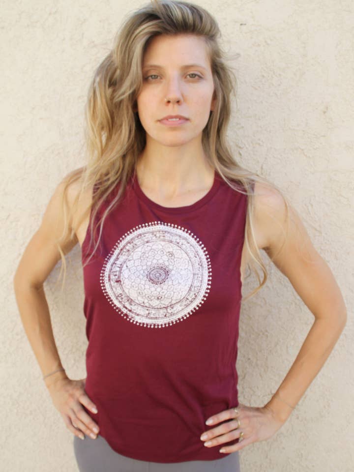 Mandala Muscle Tank Top for wholesale by Blonde Peacock