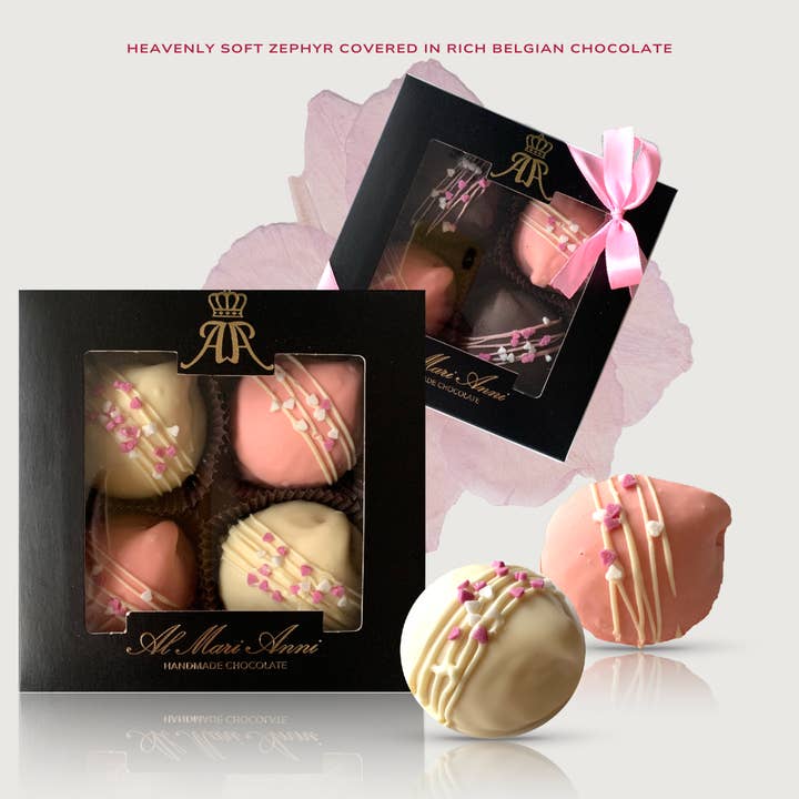 Soft Zephyr Covered in Rich Belgian Chocolate | Al Mari Anni for wholesale by Al Mari Anni