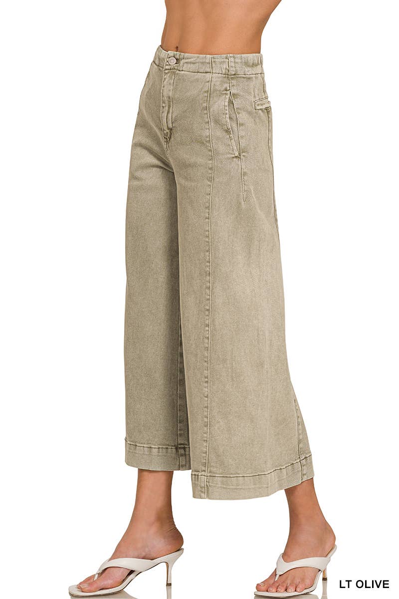 Vanilla Monkey - Wholesale Pants - Women's - High Rise Cropped Gaucho Denim13