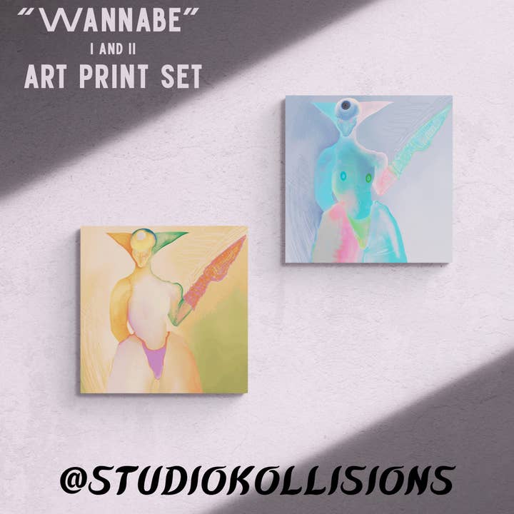 StudioKollisions - Wholesale Art Print - "Wannabe”, 2024 Signed Wall Art Print Set, Heavy Cardstock