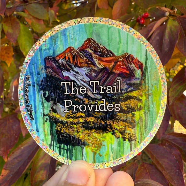 Abstract Hikes - Wholesale Sticker - Hiking Sticker: "The Trail Provides"0