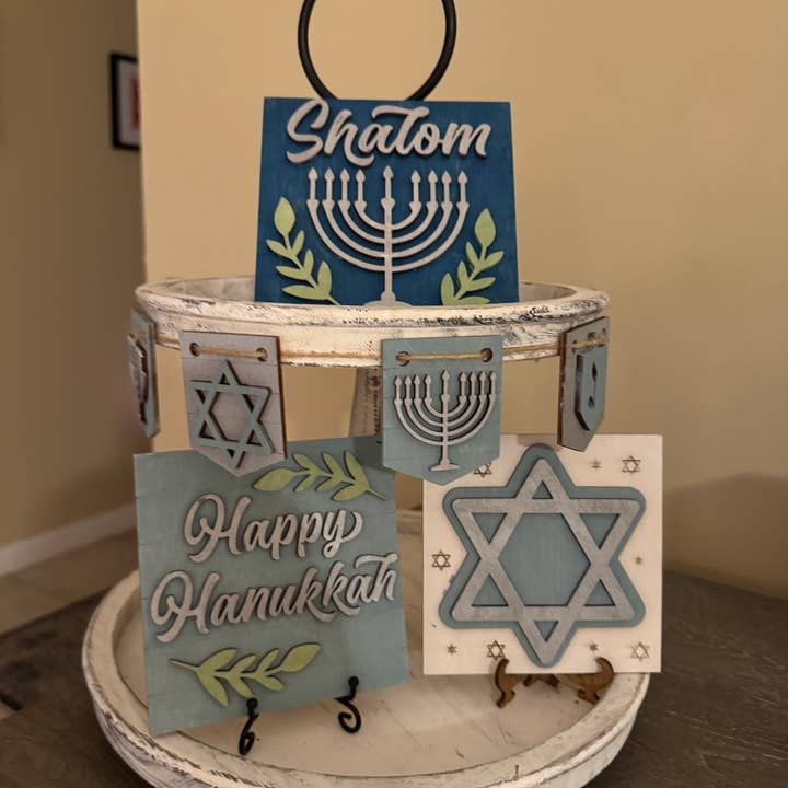 Conjunto de Tabuleiro em Camadas de Hanukkah P13689 por atacado de Paisley Grace Makery