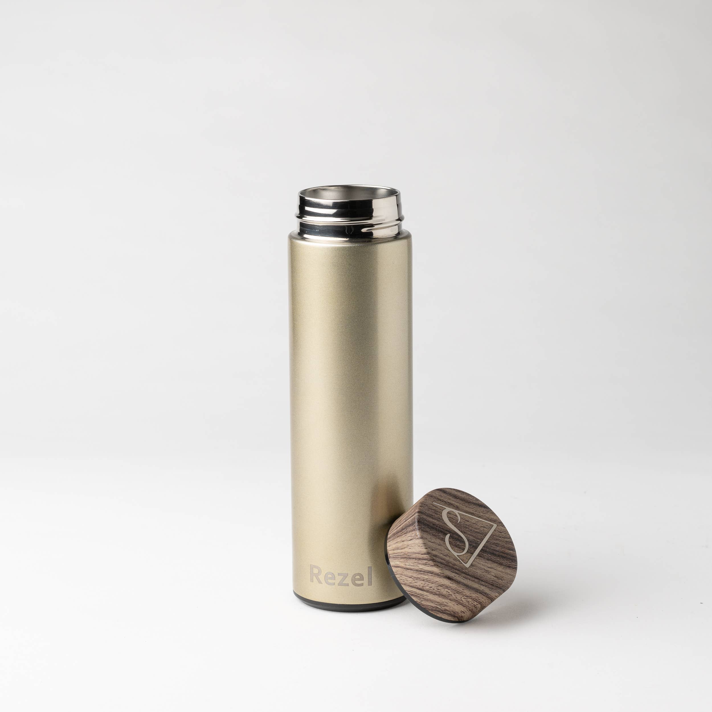 REZEL - Wholesale Water Bottle - 500ml stainless steel bottle/flask - gold with infuser